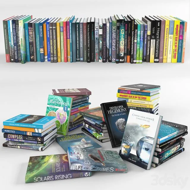 Books (set 5) 3D Model Books (set 5) 3D Model
