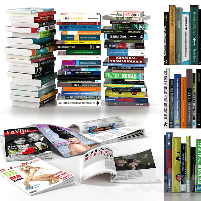 BOOKS VOL 3 3D Model BOOKS VOL 3 3D Model