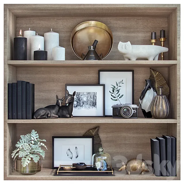 Bookshelf decor 2 3DModel