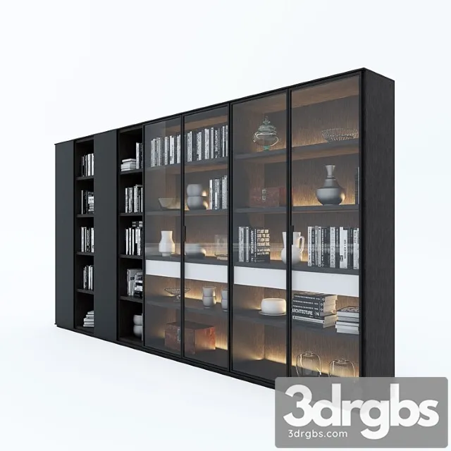Bookshelf poliform 04 3D Model Download