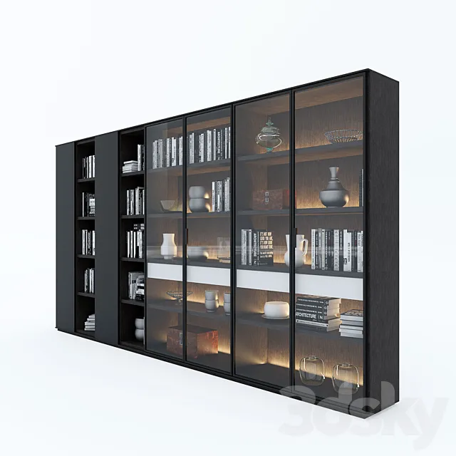Bookshelf Poliform 04 3DModel Bookshelf Poliform 04 3DModel