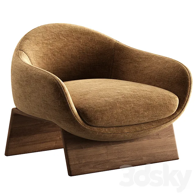 BOOLEAN armchair By Bonaldo 3D Model