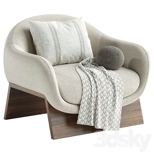 BOOLEAN ARMCHAIR By Bonaldo 3D Model