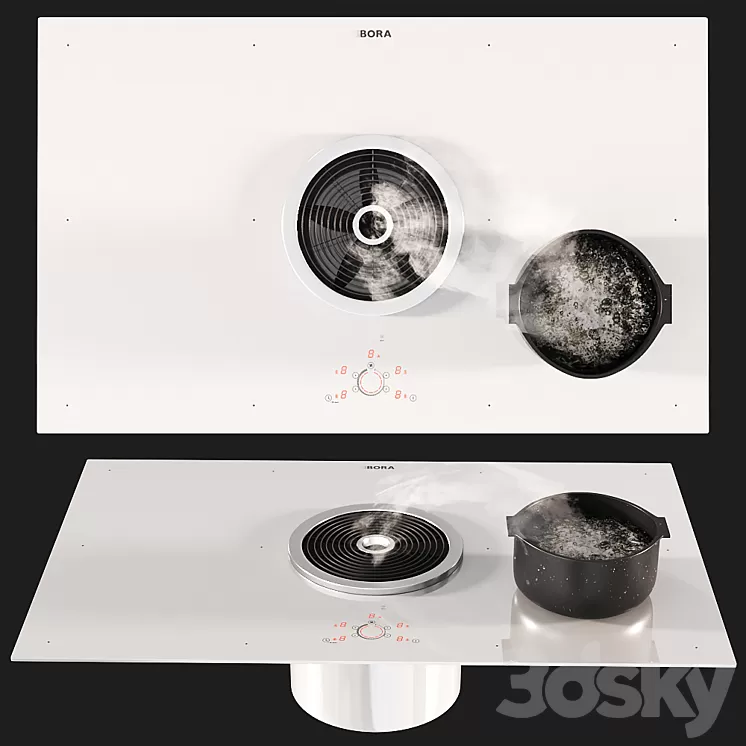 BORA BFIU / Hob / White 3D Model