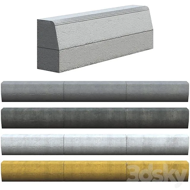 Border set (low poly) 3D Model Border set (low poly) 3D Model