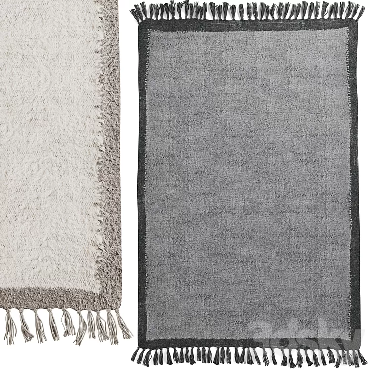 Border Shaggy Rug by Urban Outfitters 3D Model Free Download
