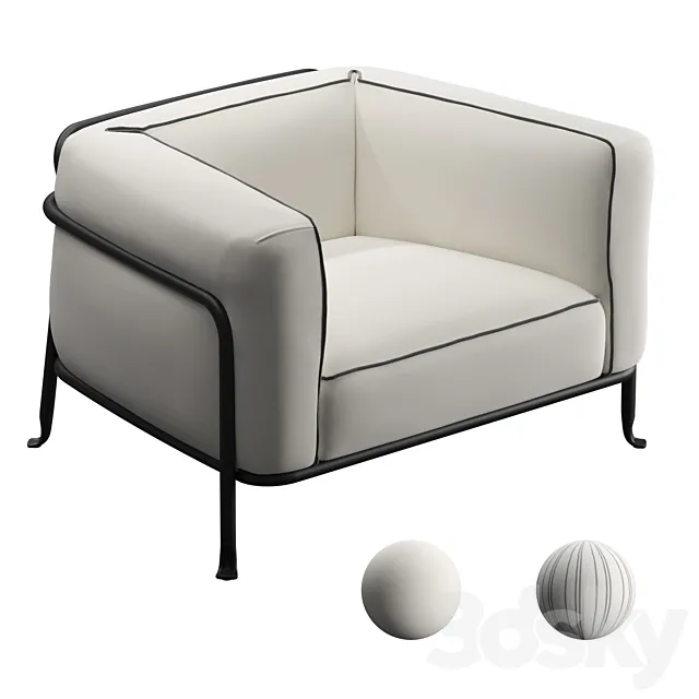 Borea armchair B&B Italia 3D Model Borea armchair B&B Italia 3D Model
