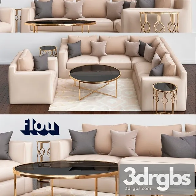 Borgonuovo Divano Flou 3D Model Download