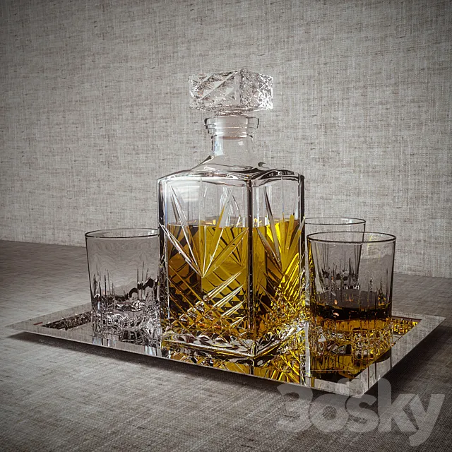 Bormioli Rocco SELECTA set for whiskey 3D Model Bormioli Rocco SELECTA set for whiskey 3D Model