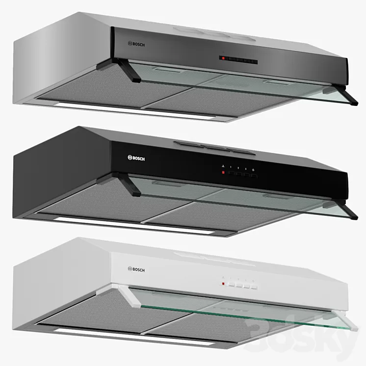 Bosch 60cm Built-under cooker hood DUL63CC50B Serie 4 3D Model