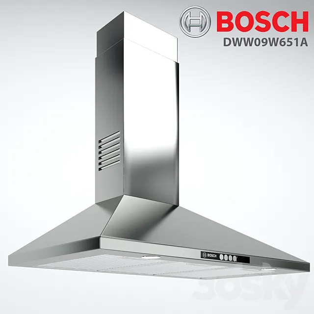 BOSCH 90 cm Canopy Rangehood 3DModel
