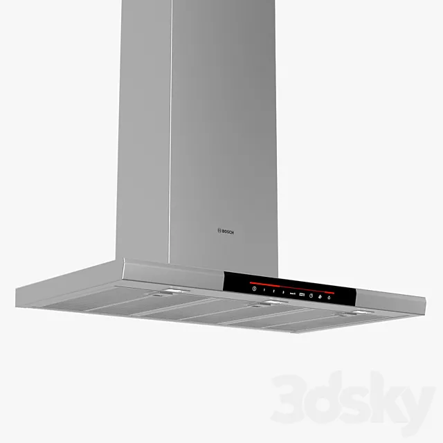 Bosch 90 cm wide Chimney extractor hood DWB098J50B Serie 8 3D Model