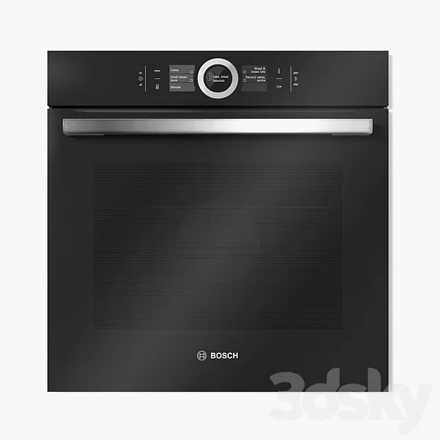 Bosch built-in oven HBG6764S6B black Serie 8 3D Model
