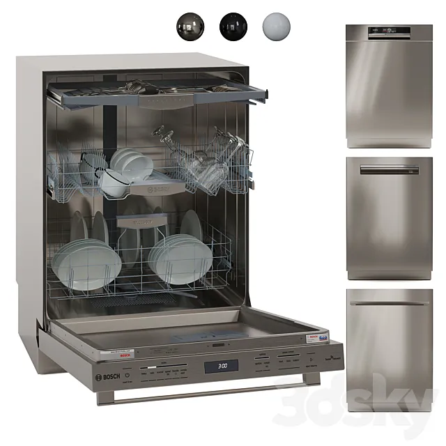 Bosch Dishwasher Collection 800 Series 3D Model Bosch Dishwasher Collection 800 Series 3D Model