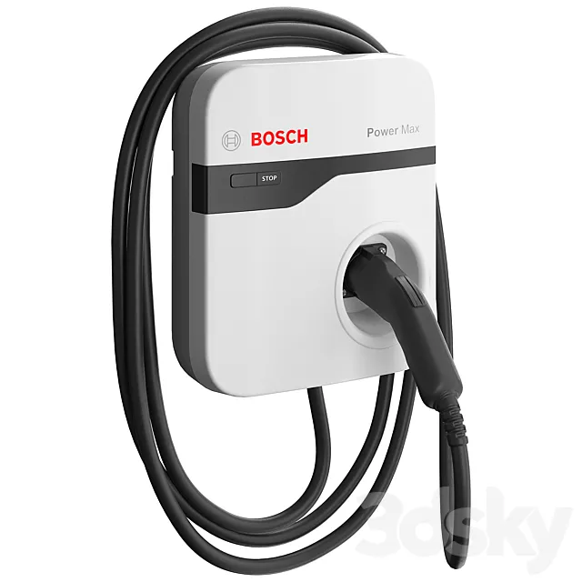 Bosch Electric Car Power Max Charging Station 3D Model