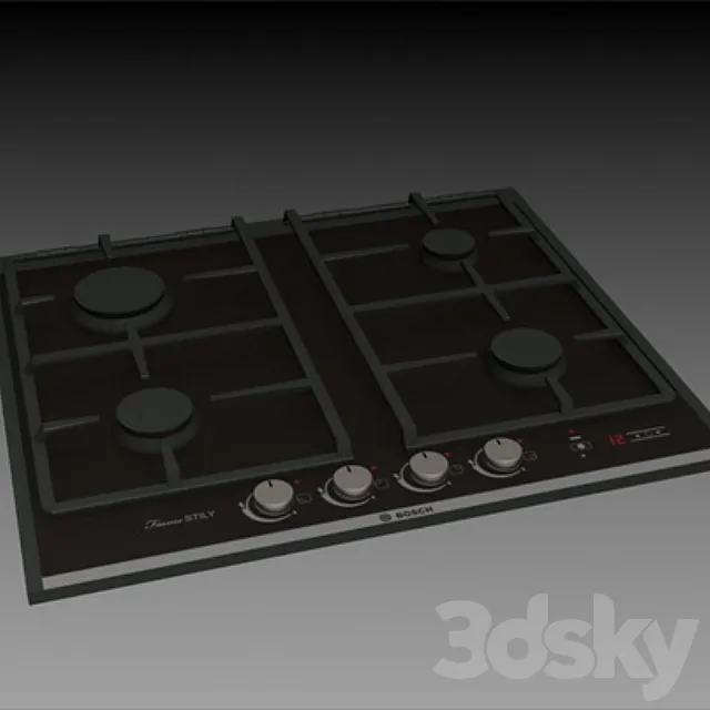 BOSCH GAS STOVE 3D Model BOSCH GAS STOVE 3D Model