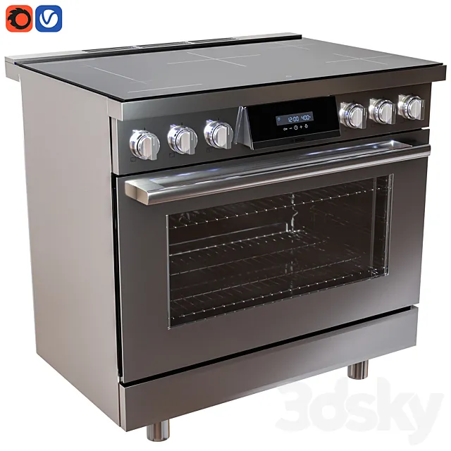 BOSCH HIS8655U & HIS8055U (also with door opened) 3D Model BOSCH HIS8655U & HIS8055U (also with door opened) 3D Model