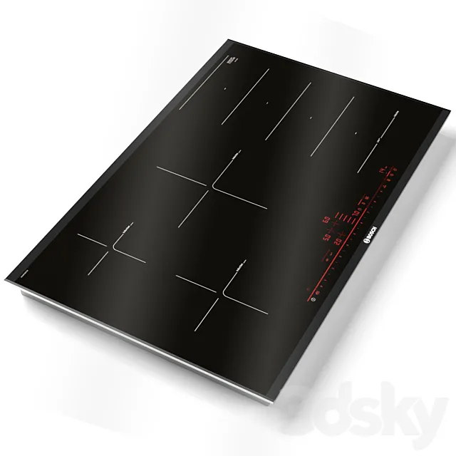 BOSCH Induction hob PXV875DC1E Serie 8 816 mm 3D Model
