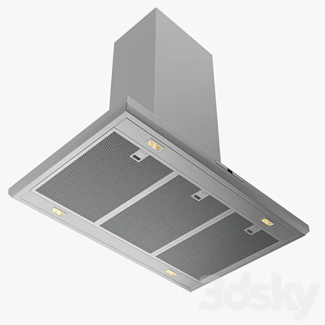 Bosch island chimney hood DIB091U51B Serie 8 3DModel