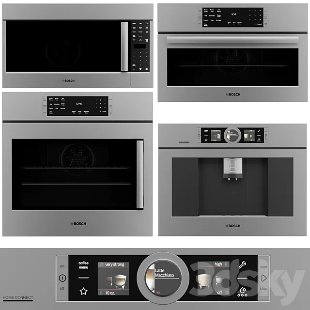 BOSCH kitchen appliance set 3D Model BOSCH kitchen appliance set 3D Model
