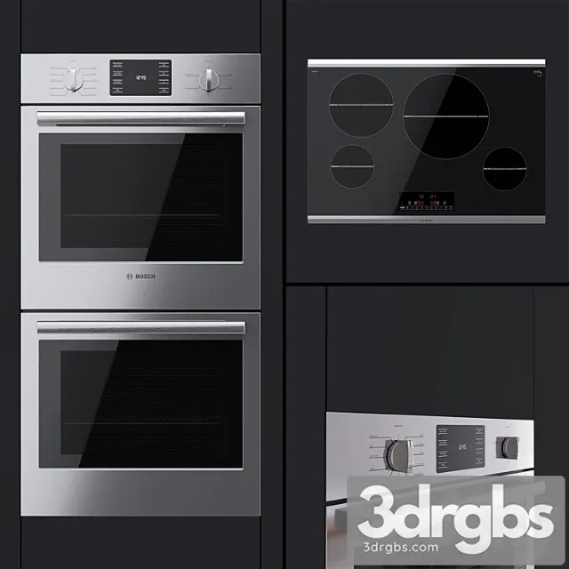 Bosch Sdvoennyi Dukhovoi Shkaf Hbn5651uc I Varochnaia Poverkhnost Nit8068suc 3D Model Download