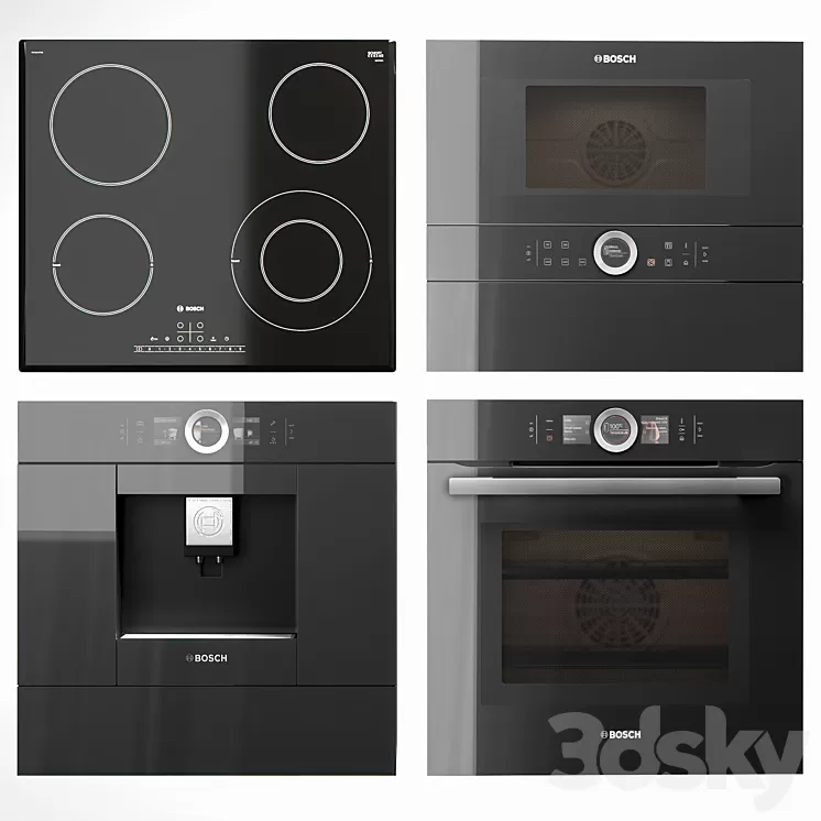 Bosch Serie 8 built-in appliances 3D Model