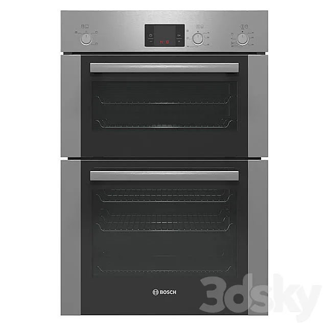 Bosch Serie6 HBM13B251B double oven from polished steel 3D Model