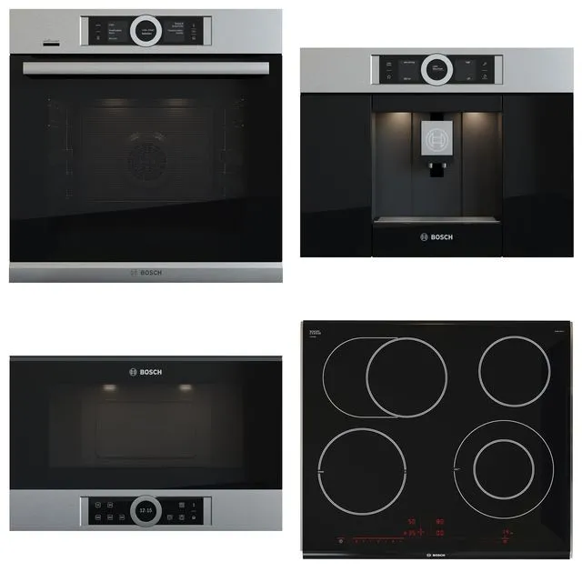 Bosch set – PKN675DK1D CTL636ES1 BFL634GS1 HSG636XS6 3D Model