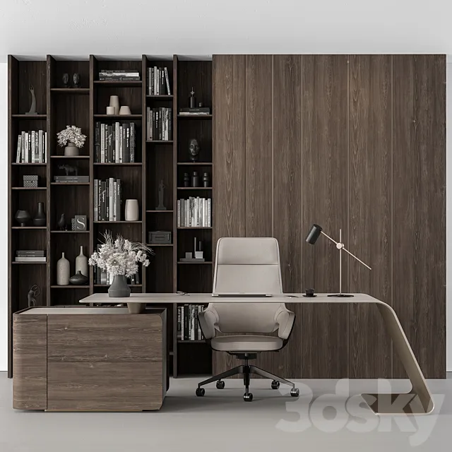 Boss Desk – Office Furniture 483 3D Model