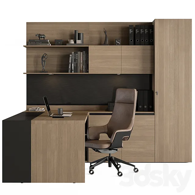 Boss Desk – Office Furniture 491 3D Model