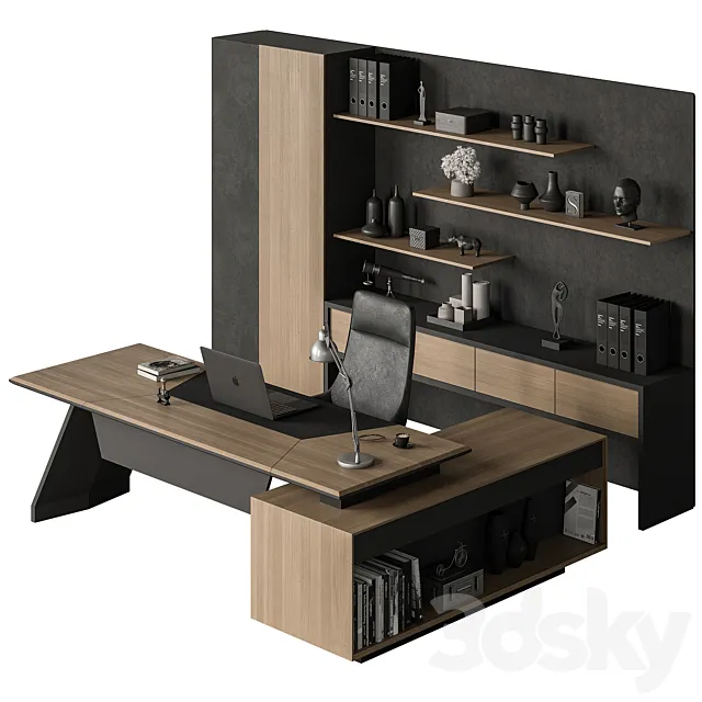 Boss Desk – Office Furniture 513 3D Model
