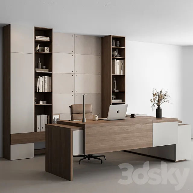 Boss Desk – Office Furniture 525 3D Model