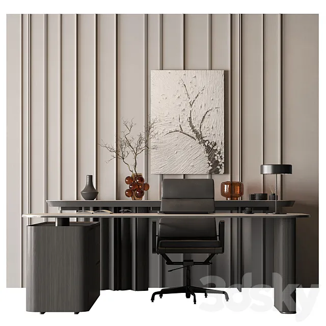 Boss Desk – Office Furniture 671 3D Model