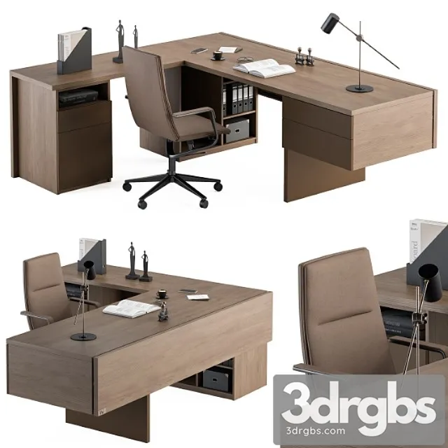 Boss Desk Wood And Mdf Office Furniture 243 3D Model Download