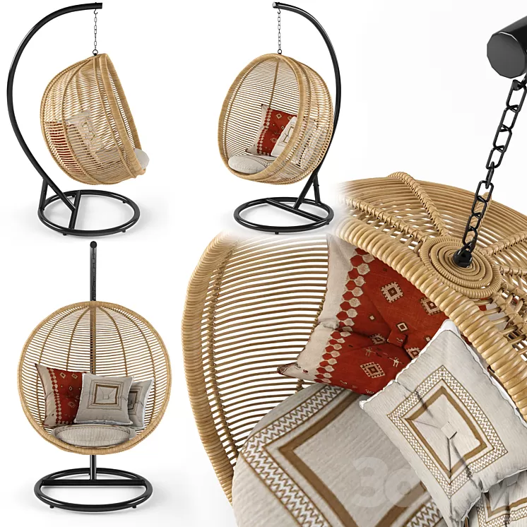 Bosseda hanging chair 3D Model Bosseda hanging chair 3D Model
