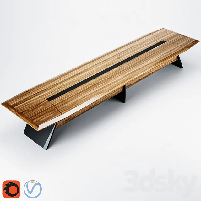 Boss’s Cabin Aulenti Meeting Table 3DModel