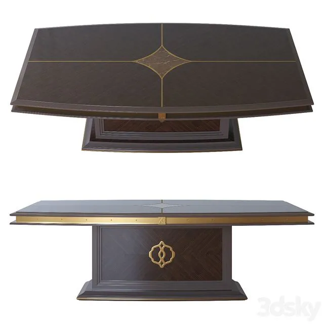BOSTON rectangular dining table 3D Model