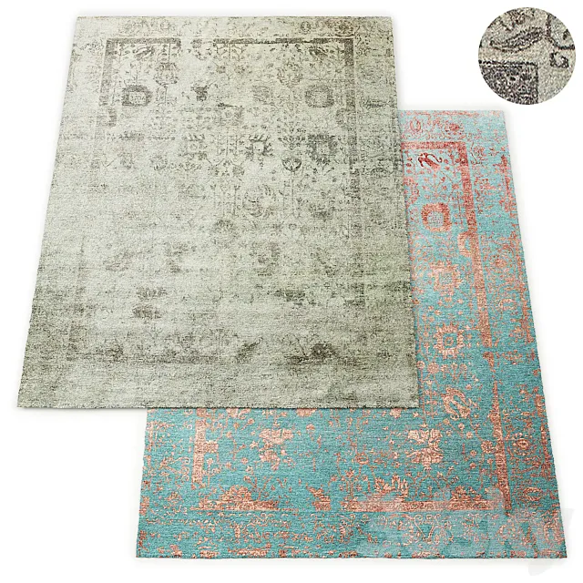 Botanica Hand-Knotted Rug RH Collection 3D Model