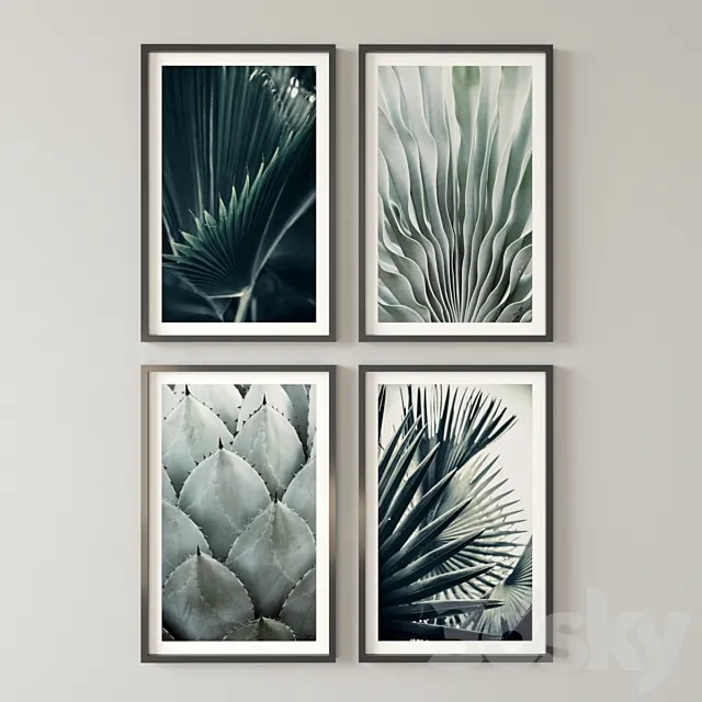 Botanical theme paintings 2 3D Model Botanical theme paintings 2 3D Model