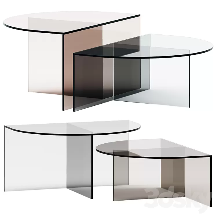 Botero Glass coffee table by NICOLINE 3D Model Free Download