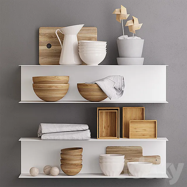 Botkyrka Wooden Set 3D Model