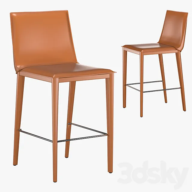 Bottega Counter Stool 3D Model Bottega Counter Stool 3D Model