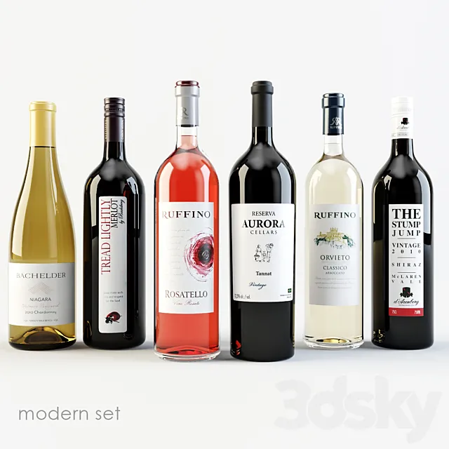 Bottles of wine | Modern 3DModel