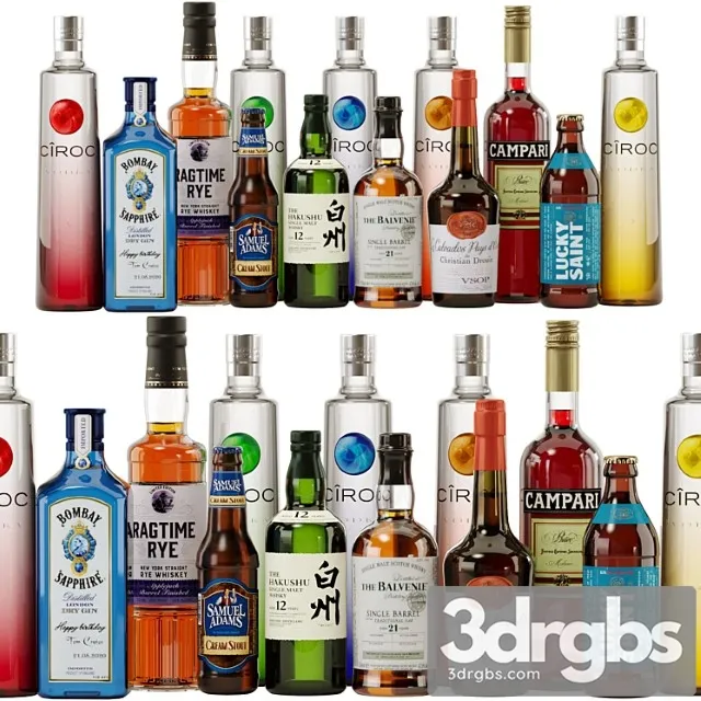 Bottles part8 3D Model Download