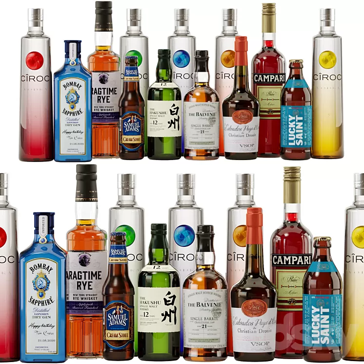 Bottles Part8 3D Model Free Download