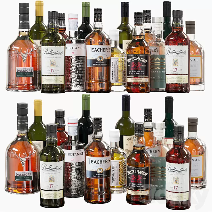 Bottles_Bottle 02 3D Model Free Download