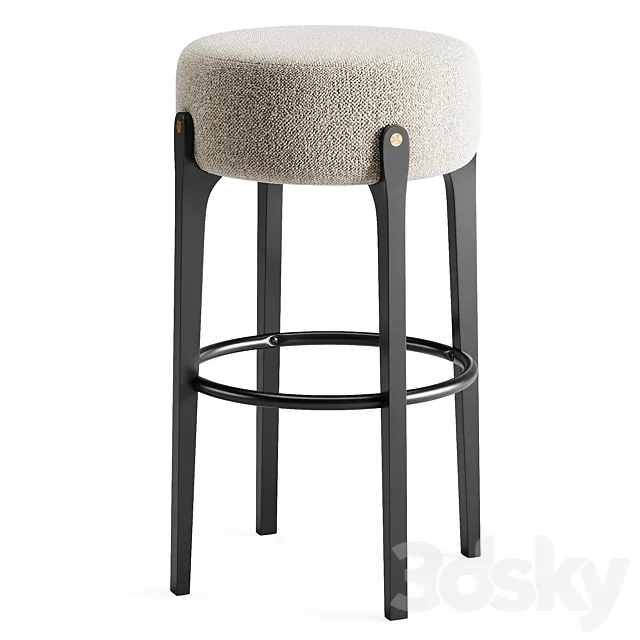 Bottoni Backless Barstool 3D Model