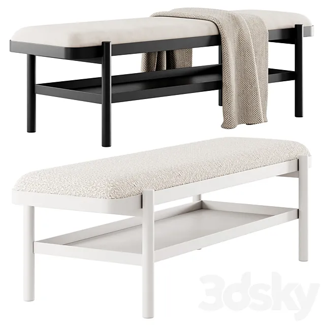 Boucle bench Virk by Arcticle 3D Model Boucle bench Virk by Arcticle 3D Model