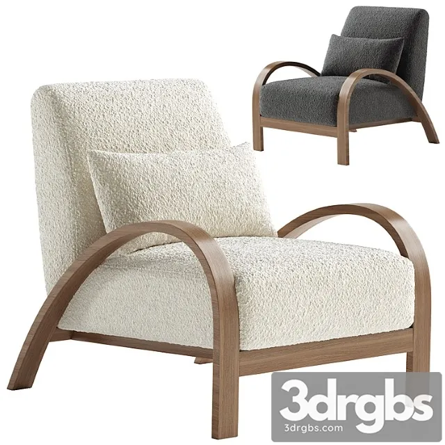 Boucle Bentwood Armchair 5 3D Model Download Boucle Bentwood Armchair 5 3D Model Download