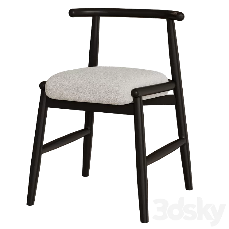 Boucle dining chair IZZ by Noho Home 3D Model Free Download